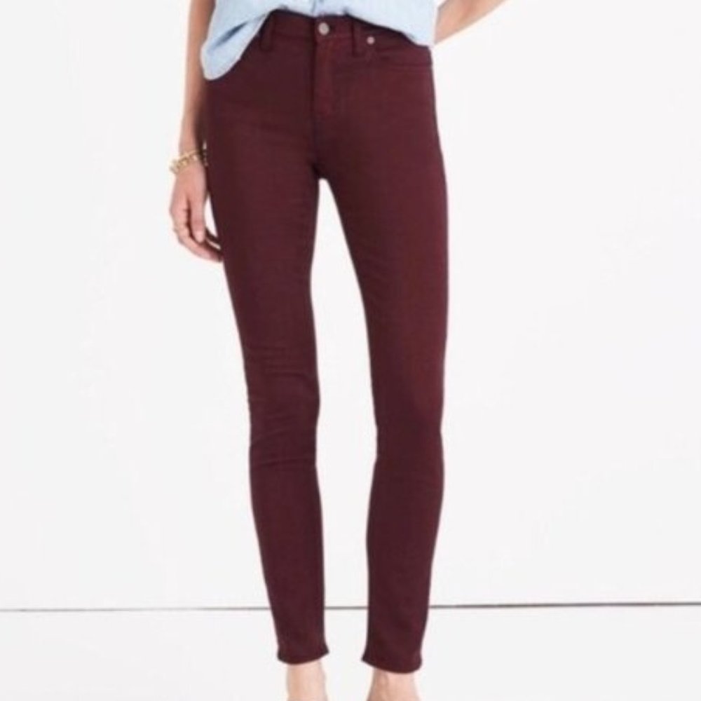 Madewell 9" High Riser Skinny Skinny Bordeaux Red
